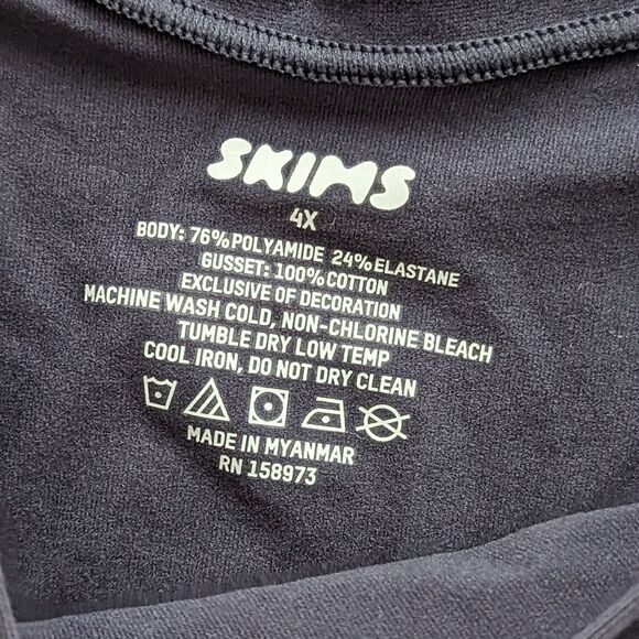 Skims NWT Plus Size Fits Everybody Soft Jersey Dipped Thong In Deep Royal sz 4X - Picture 6 of 9